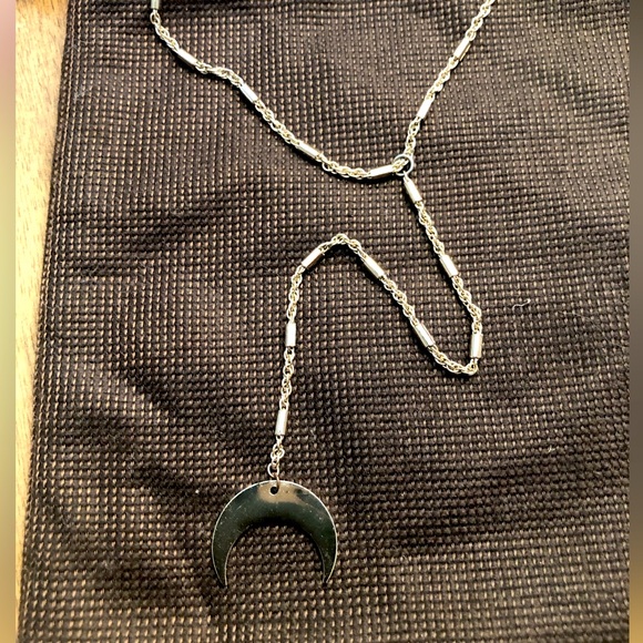 Free People Y-shaped Moon Necklace - Gold - Picture 2 of 2